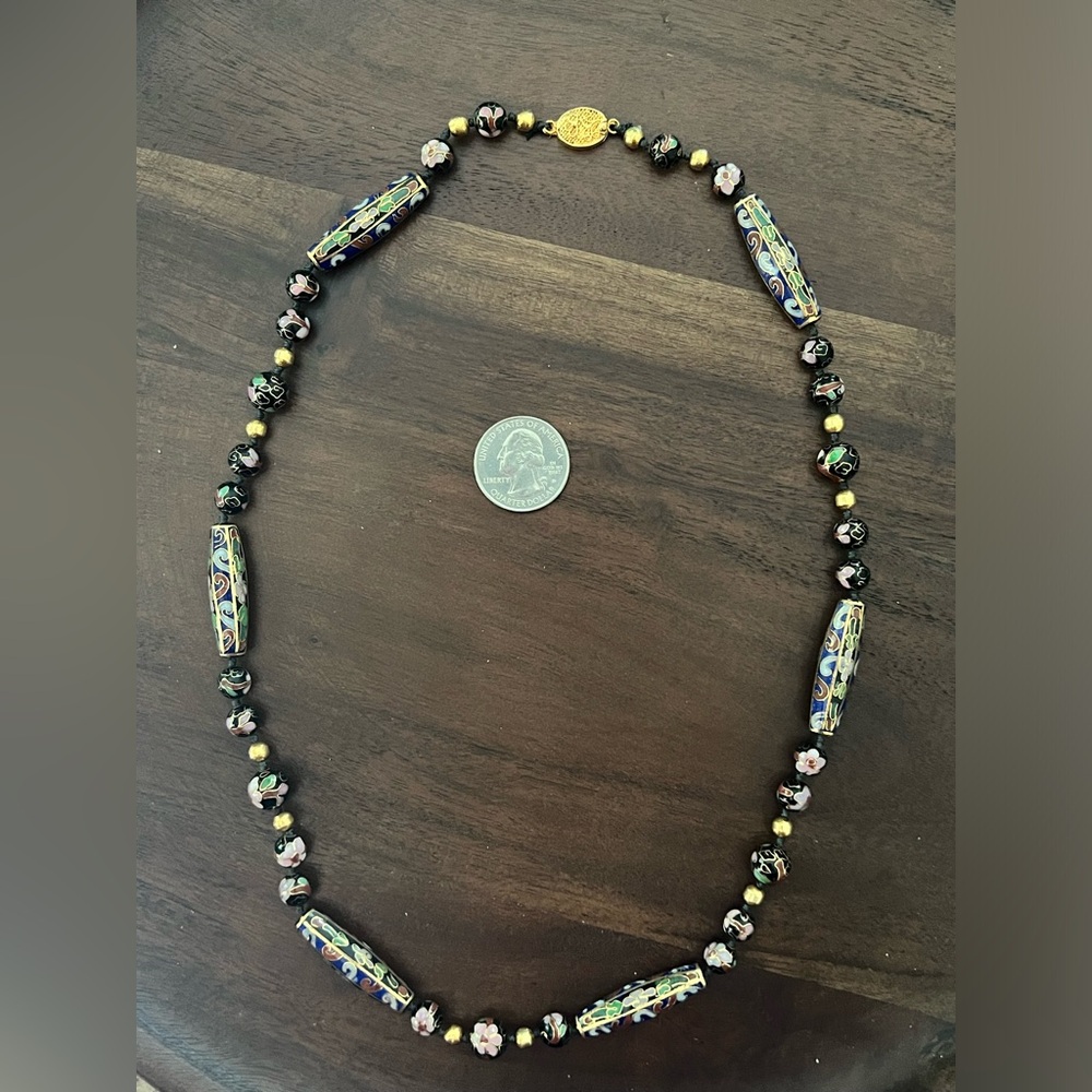 Cloisonné Beaded Vintage Necklace